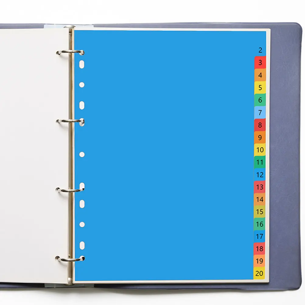 

40Pcs Premium Plastic Index Binder Dividers Colored Tab Markers for Notebook Loose-Leaf Report Presentation Document