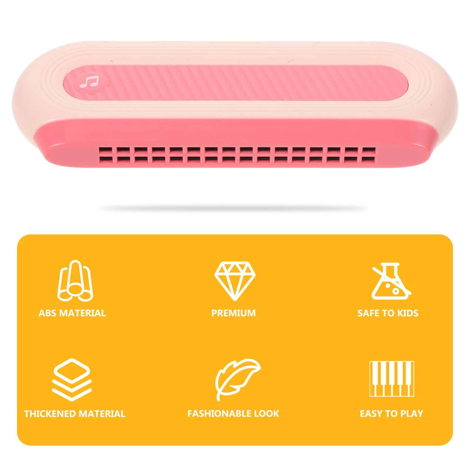 

Beginner Harmonica 16 Holes C Key Kids Musical Instrument Toy Durable Easy to Play Random Color Toddler Harmonica