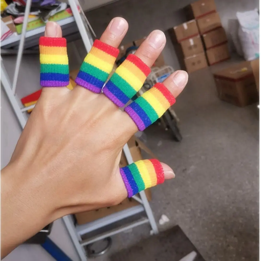 Thumb Support Finger Brace Splint Sleeve Joint Protection Stripe Finger Cover Elastic Stabilizers Finger Protection Sleeve