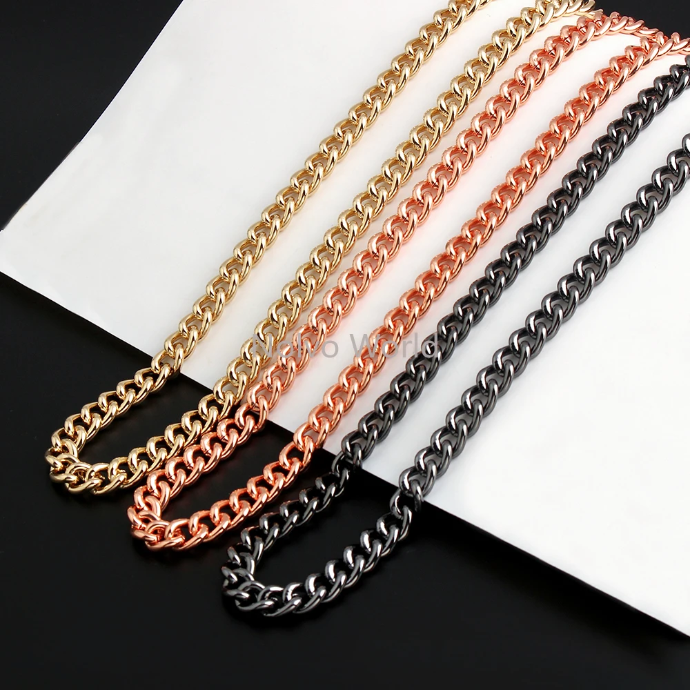 2/5meters 11mm 13mm 17mm 22mm Aluminium Metal Bag Chain For Purse Handbag Adjusted Strap Shoulder Replacement Handle Accessories