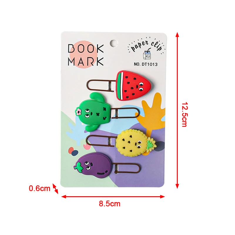 Cartoon Cute Paper Clip Curved Pins Creative Photo Metal Clip Data Classification Clips File Bookmarker Decorative Clip