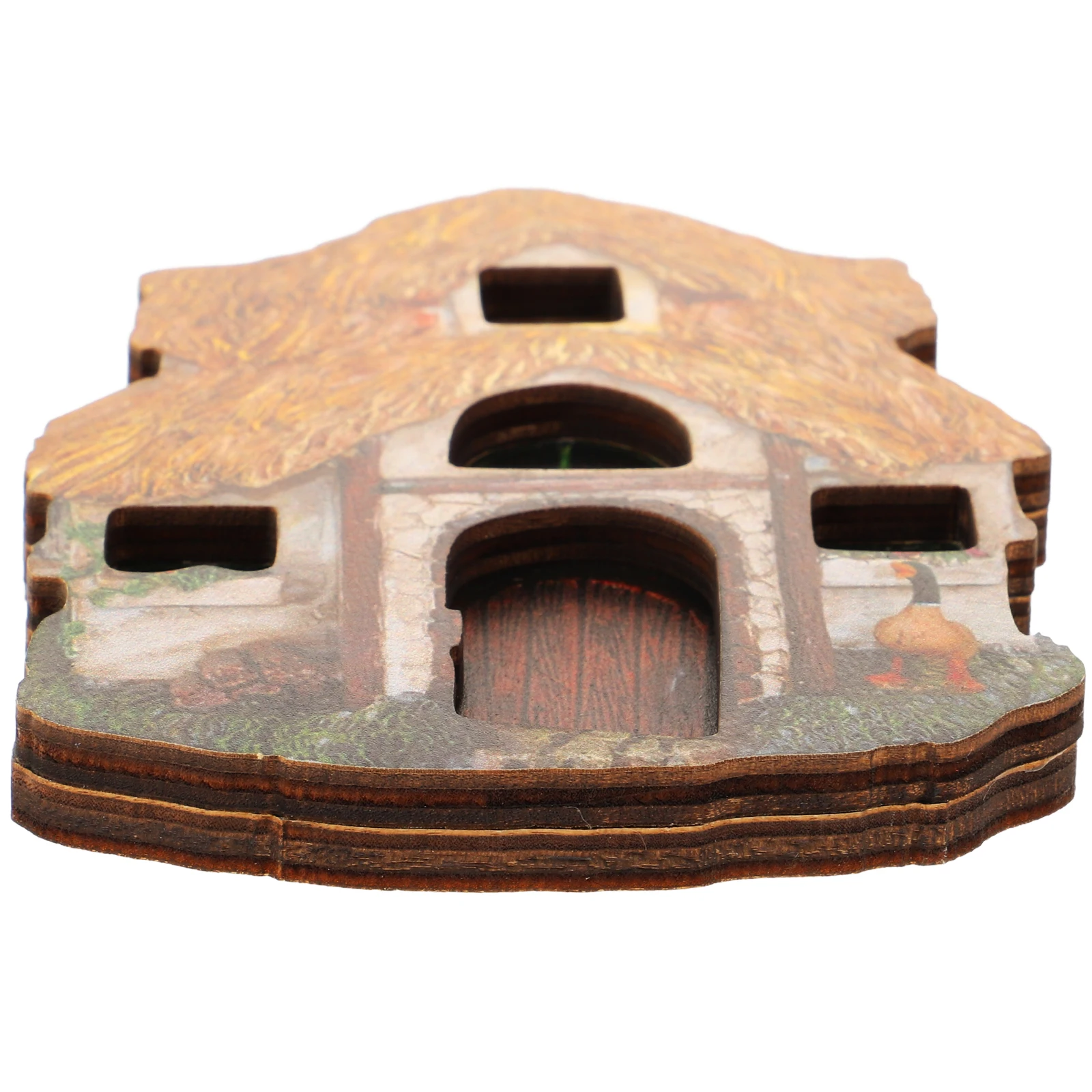 

Wooden Tree Decoration Miniature Door Decorations Ornaments Fairy Garden