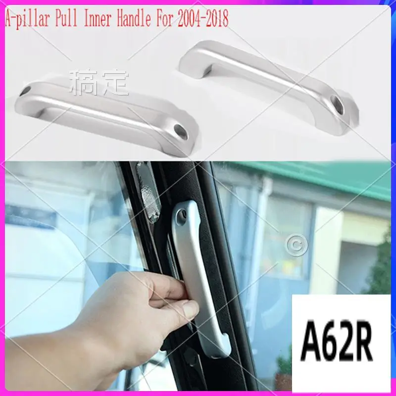 

R2-1Pair Alloy Car A-Pillar Pull Handle Inner Door Pillar Handle Grip For Land Rover Defender 90 110 2004-2018
