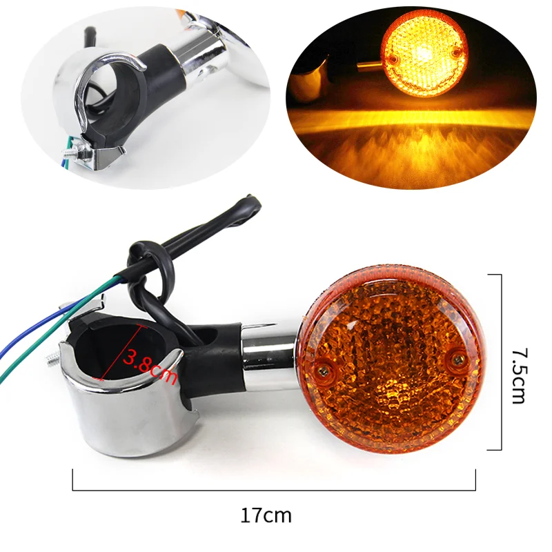 Motorcycle Front Rear Turn Signal Light Indicators Light For Honda Magna 250 750 Steed VLX400 600 Shadow 400 750 Suzuki XF90 view 4