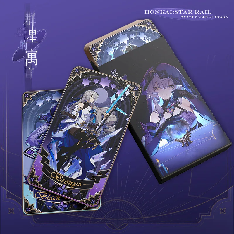 Honkai Star Rail FABLE OF STARS Anime Tarot Card Game marcapáginas Black Swan Imbibitor Lunae Cosplay Accessories Gift