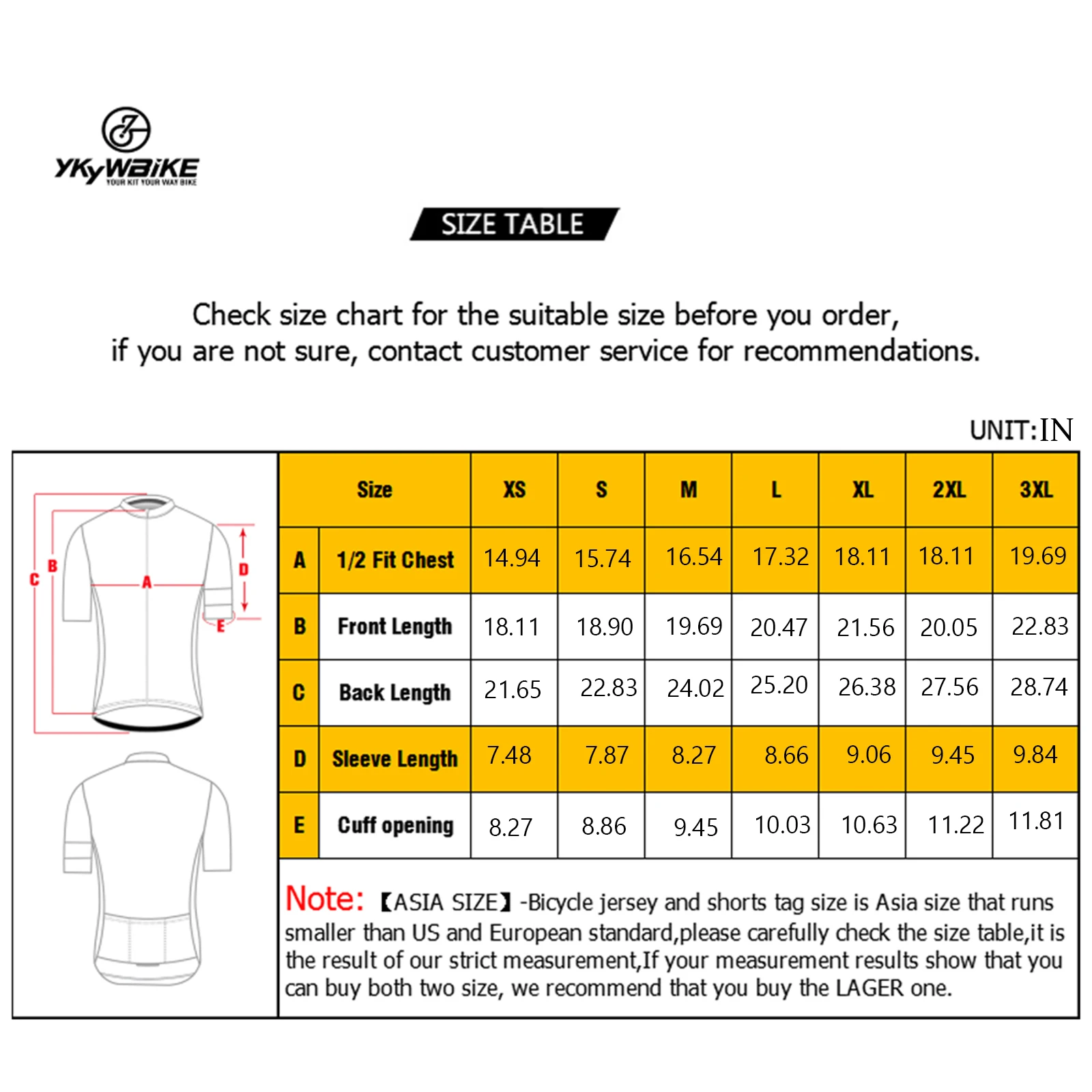 YKYWBIKE 50 % Big Saves Discount Zone Radtrikot Rennrad-Shirt Fahrradbekleidung Reitshirt Pro Mann und Frau – Detail 11