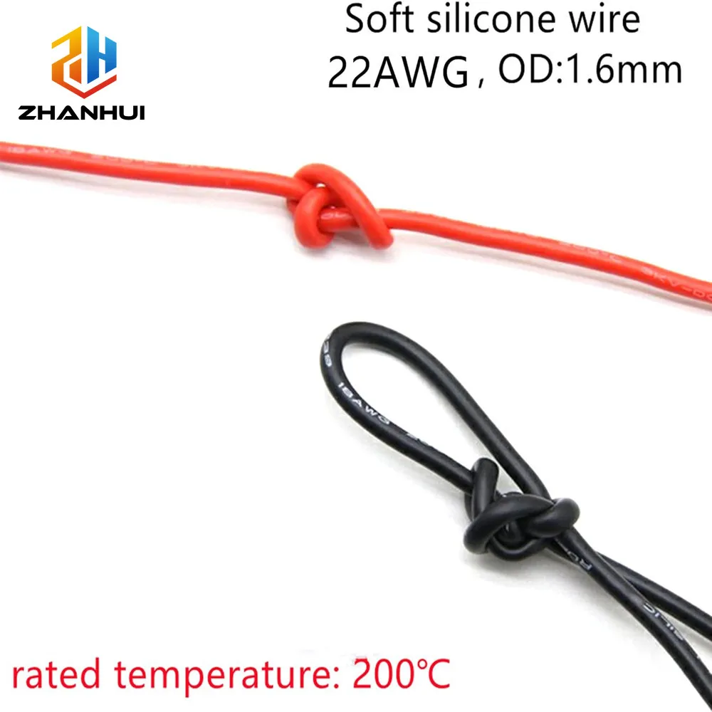 5-50 Paar JST PH2.0 2-Pin Stecker-Buchse Vorkabelgebundener Verbinder 2,0mm Abstand Mikrostecker mit 10CM 22AWG Weichem Silikondraht – Detail 1