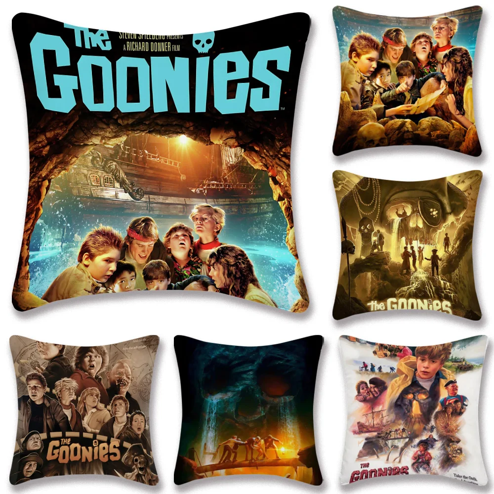 Hot Movie Pillow Covers Cartoon Sofa Decorative Home Double-sided Printing Short Plush Cute Cushion The G-Goonies Cover