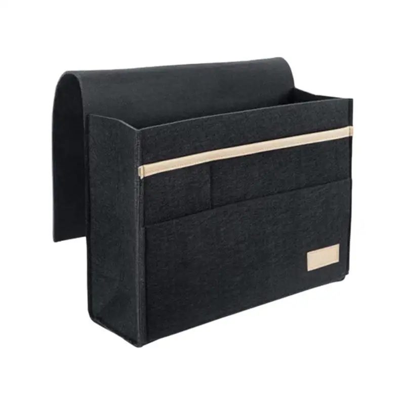 

Bedside Caddy Felt Storage Bag Bed Sofa Shelf Pouch Holder Books Holder and Tissue Box Versatile Compact Convenient organizers