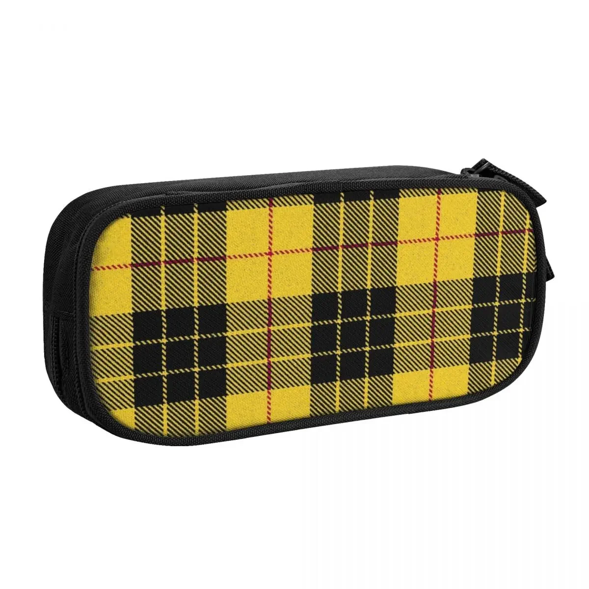 Niestandardowy Clan MacLeod Tartan Plaid Kawaii piórnik chłopcy dziewczęta o dużej pojemności geometryczny materiał w kratkę piórnik studenci artykuły papiernicze