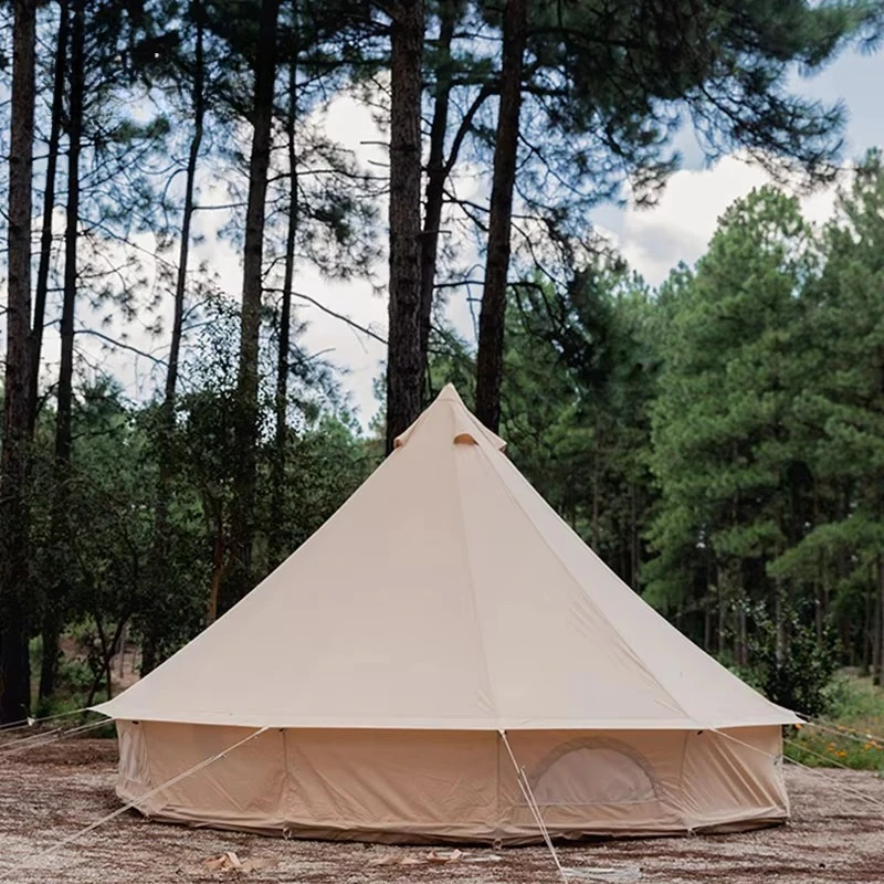 Tenda Glamping Bell per tendone in tela di cotone bianco da 3 m 4 m 5 m 6 m