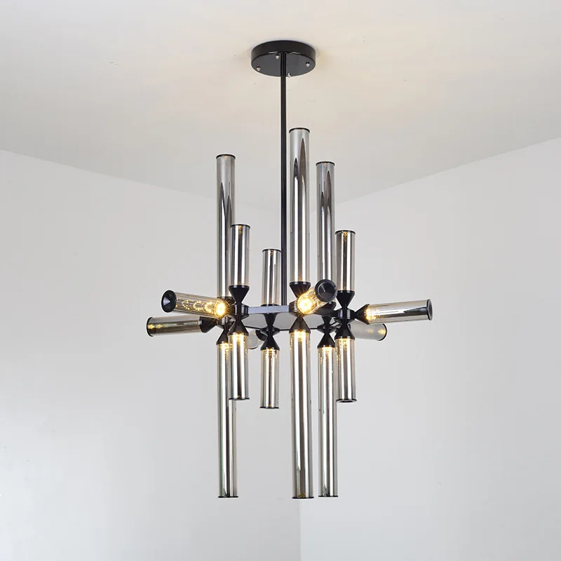 

Modern Minimalist Glass Tube Pendant Lights Dining Table Lighting Fixtures Led Chandelier Living Room Bedroom Decoration Home