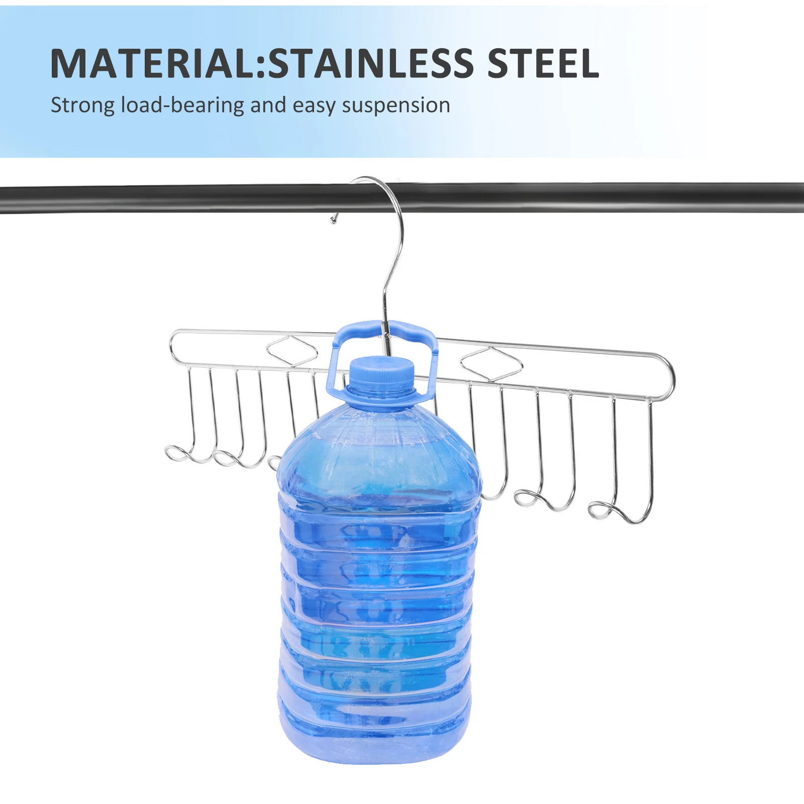 

Stainless Steel Multi-Function Hanger Versatile for Jeans Scarves Belts Wrinkle-Free Wardrobe Organizer Heavy Duty