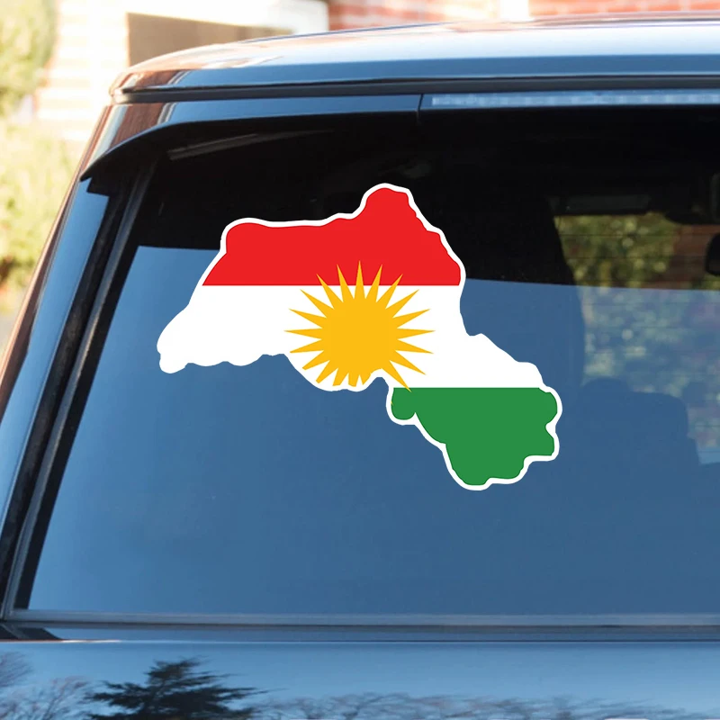 Kurdistan Kurds Map Flag Vinyl Sticker, Decal for Car Moto Wall Frame Exterior DIY Decor Accessories