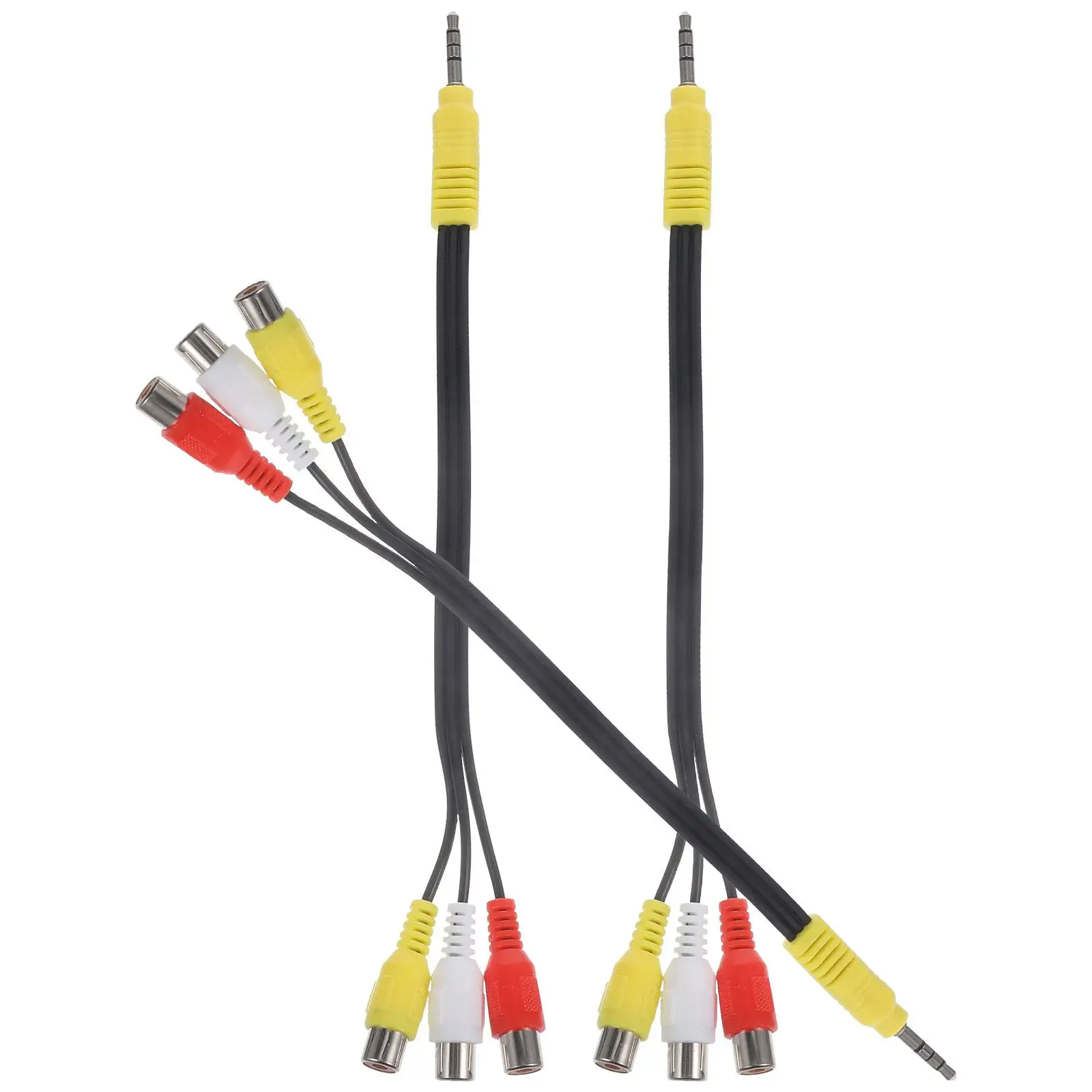 

3 Pcs One Point Three Adapter Connecting Cord Pvc Composite Cable Compatible Satellite Av Receiver