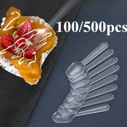 Mini Ice Cream Spoon Disposable Dessert Spoons Wedding Party Tableware Kitchen Accessories Tool Birthday Party Supplies