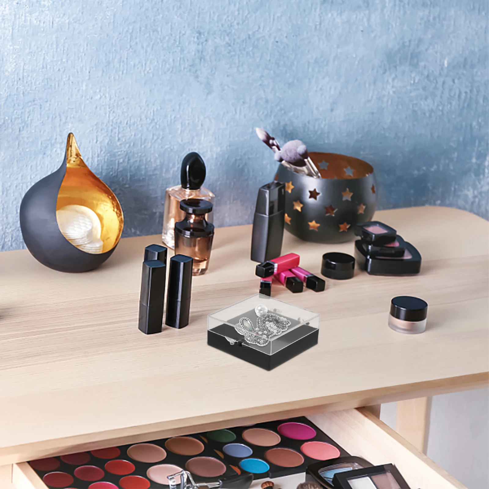 Abzeichen Kunststoff Box Brosche Display Pin Fall Ständer Halter Sammlung Lagerung Schmuck