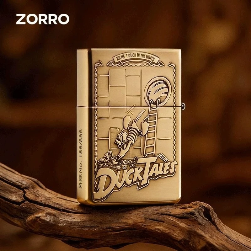 【ZORRO】Zorro Scrooge Donald Duck Kerosine Lighter Rich Duck Retro Personality Birthday Gift for Men
