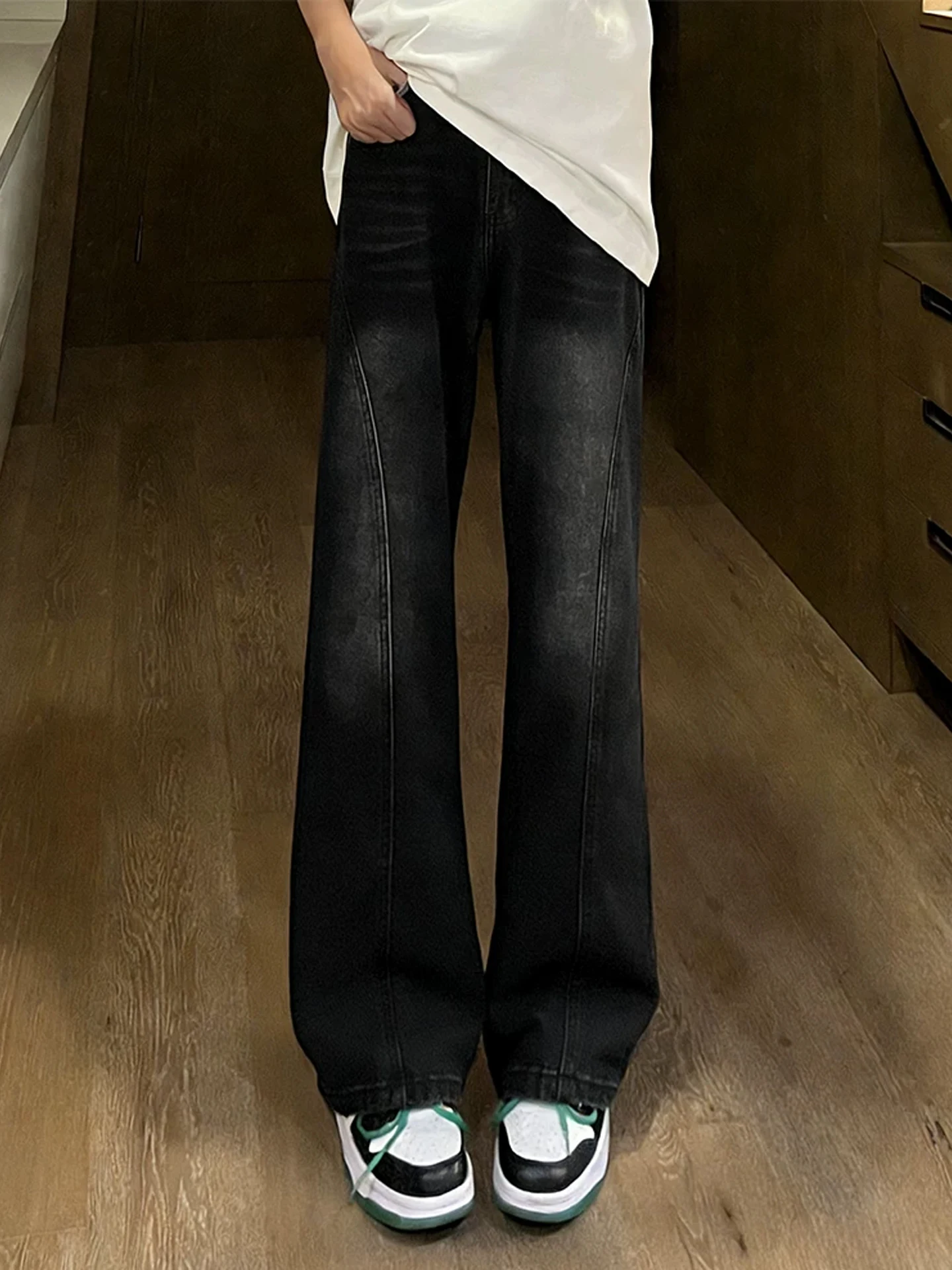 

Мужские зимние джинсы American Sle с утеплением, прямые, с легким расклешением, из денима, молодежные, трендовые