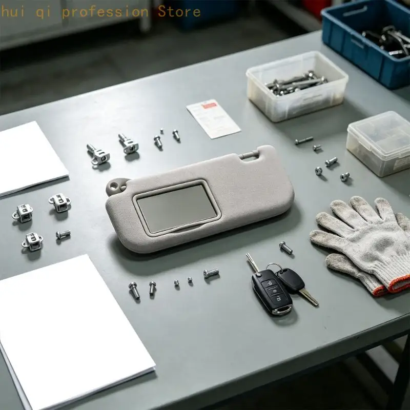 Kosmetikspiegel-Schattenpaneel für den alltäglichen Gebrauch Autoinnenraum, graues PVC-Teil für Pkw-Anwendungen H8WE – Detail 9