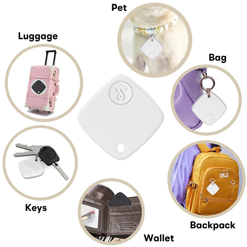 Smart GPS Air Tag Mini Tracker Bluetooth Smart Tag Child  Key Wallet  For Apple IOS System Find My APP Finder Pet Lost Tracker