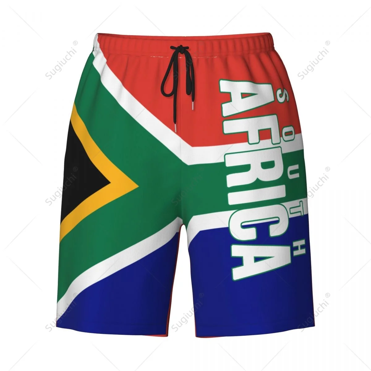 Men's South Africa Flag (2) Beach Pants Board Shorts Surfing Boys Soccer Cycling Swimwear Running Polyester