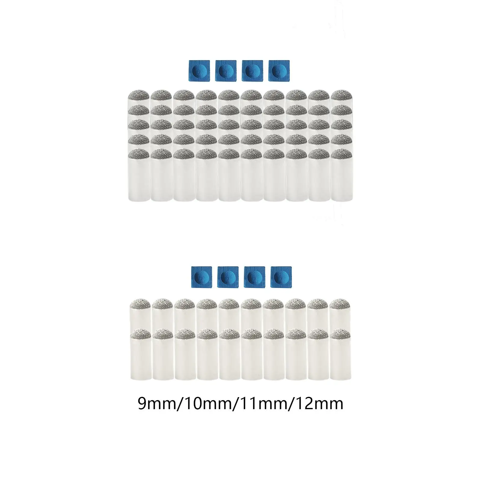 

Насадки для бильярдного кия Надеваемые насадки для бильярдного кия с 4 кубиками мела, портативные, профессиональные насадки для бильярдного кия