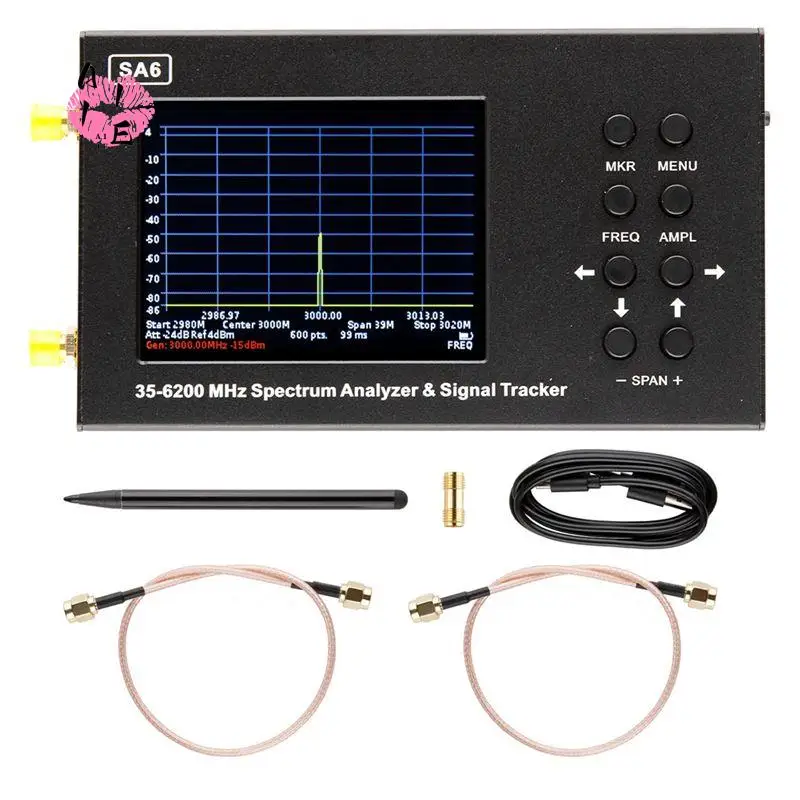 

A11E-SA6 6Ghz Spectrum Analyzer Portable 35-6200Mhz Wireless Signal Generator Wi-Fi 2G 3G 4G LTE CDMA DCS GSM GPRS GLONASS