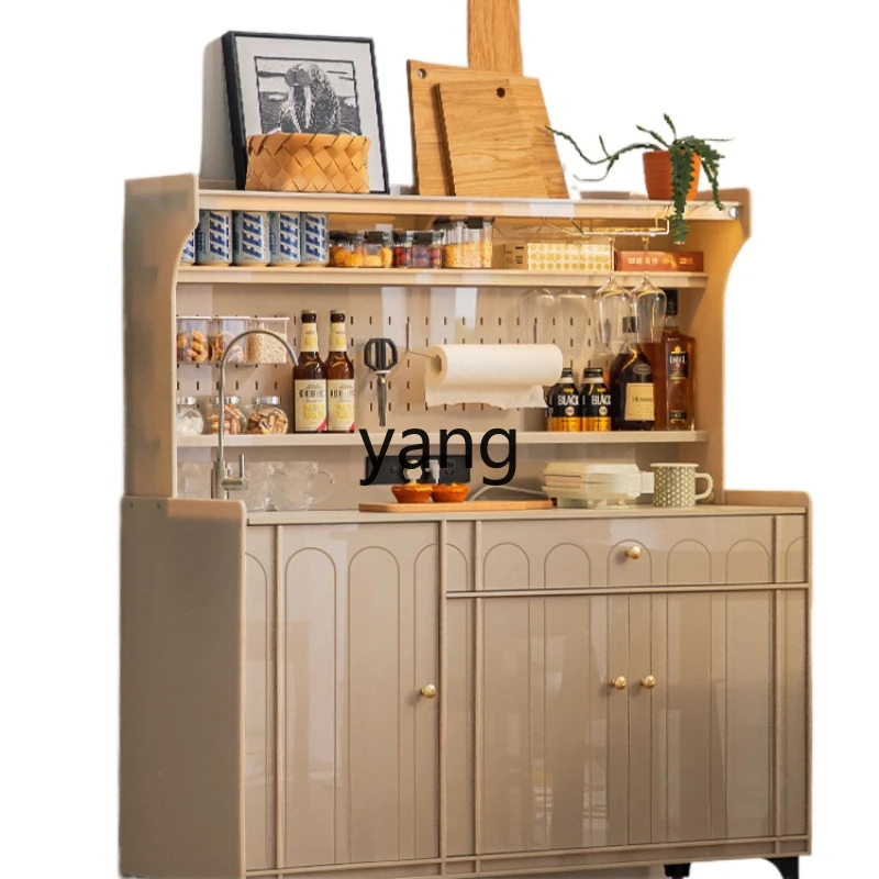 

Yjq Cream Style Acrylic Sideboard Cabinet Wine Cabinet Retro Simple Living Room Tea Cabinet