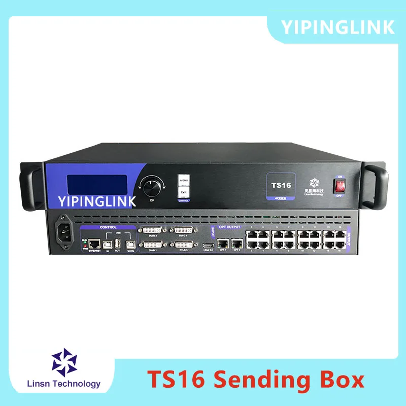 

Linsn TS16 Sending Box 4K LED Display Screen With 16 RJ45 Outputs For Full Color Outdoor Front Service LED Advertising Video