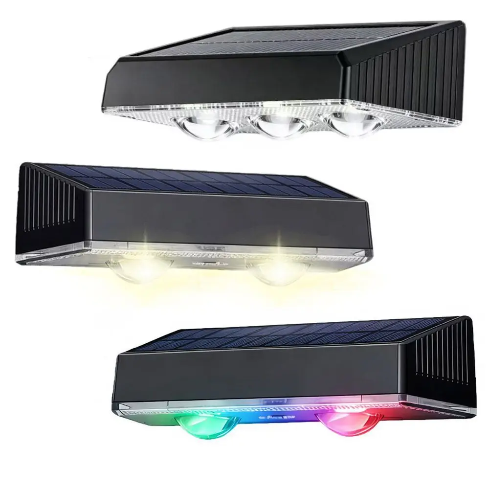 No Drill Solar Outdoor Wall Light Waterproof Solar Powered Solar Wall Washer Light Self-Adhesive Self Stick
