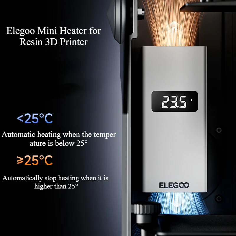

Мини-нагреватель Elegoo для смолы 3D-принтера PTC, нагреватель камеры быстрого нагрева для Mars 4 Max/Mars 4 DLP 3D-принтер Saturn 4