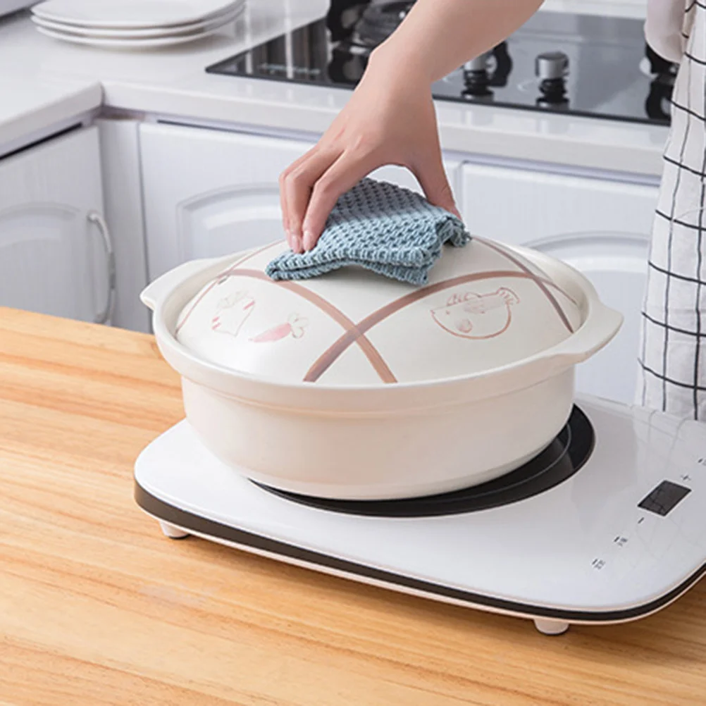 Paño de cocina de fibra de almendra, toallas de limpieza absorbentes, utensilios de cocina, limpieza de muebles de vidrio, paño de cocina absorbente rosa, 6 uds.