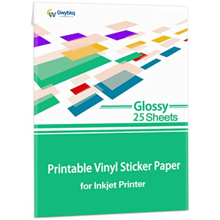 Glossy Printable Vinyl Sticker Paper for Inkjet Printers