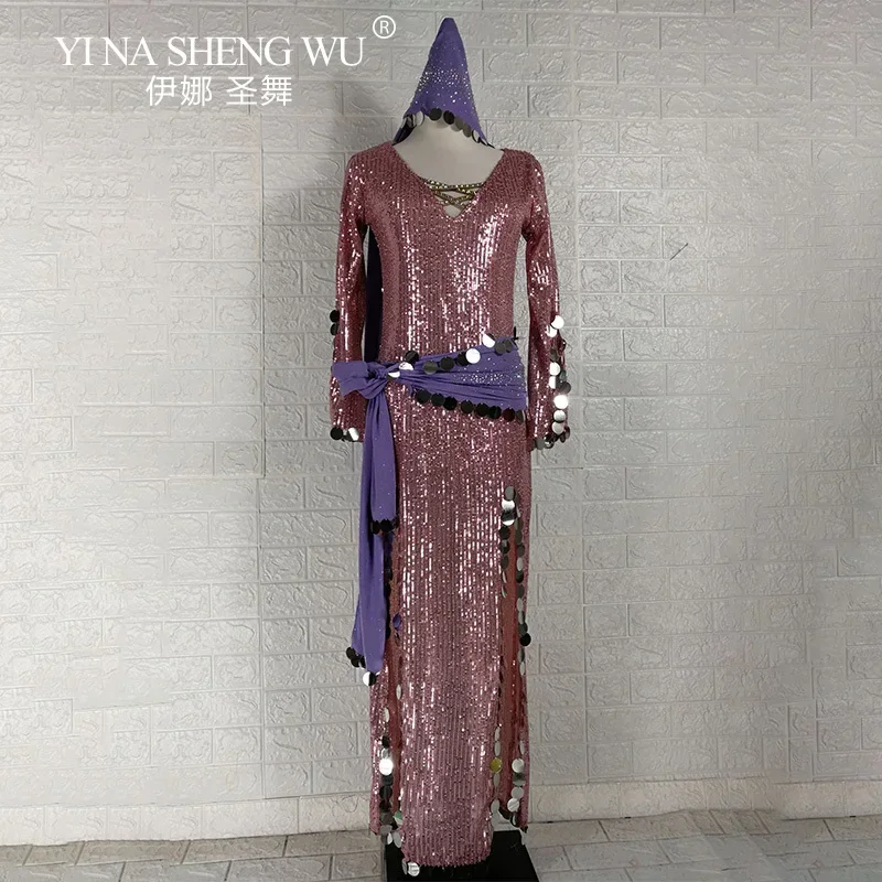 تخصيص النساء ملابس رقص البطن الترتر المنافسة الملابس الكبار الطفل الرقص الشرقي بلدي شايب الجلباب أداء ارتداء