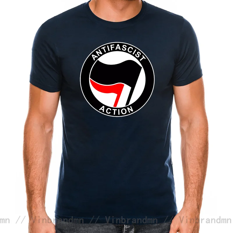 Antifascist Action T Shirt men Antifa Logo T-Shirt Anti-Fascist Antifascism Tees Antifa International Justice Anti-Racist tshirt