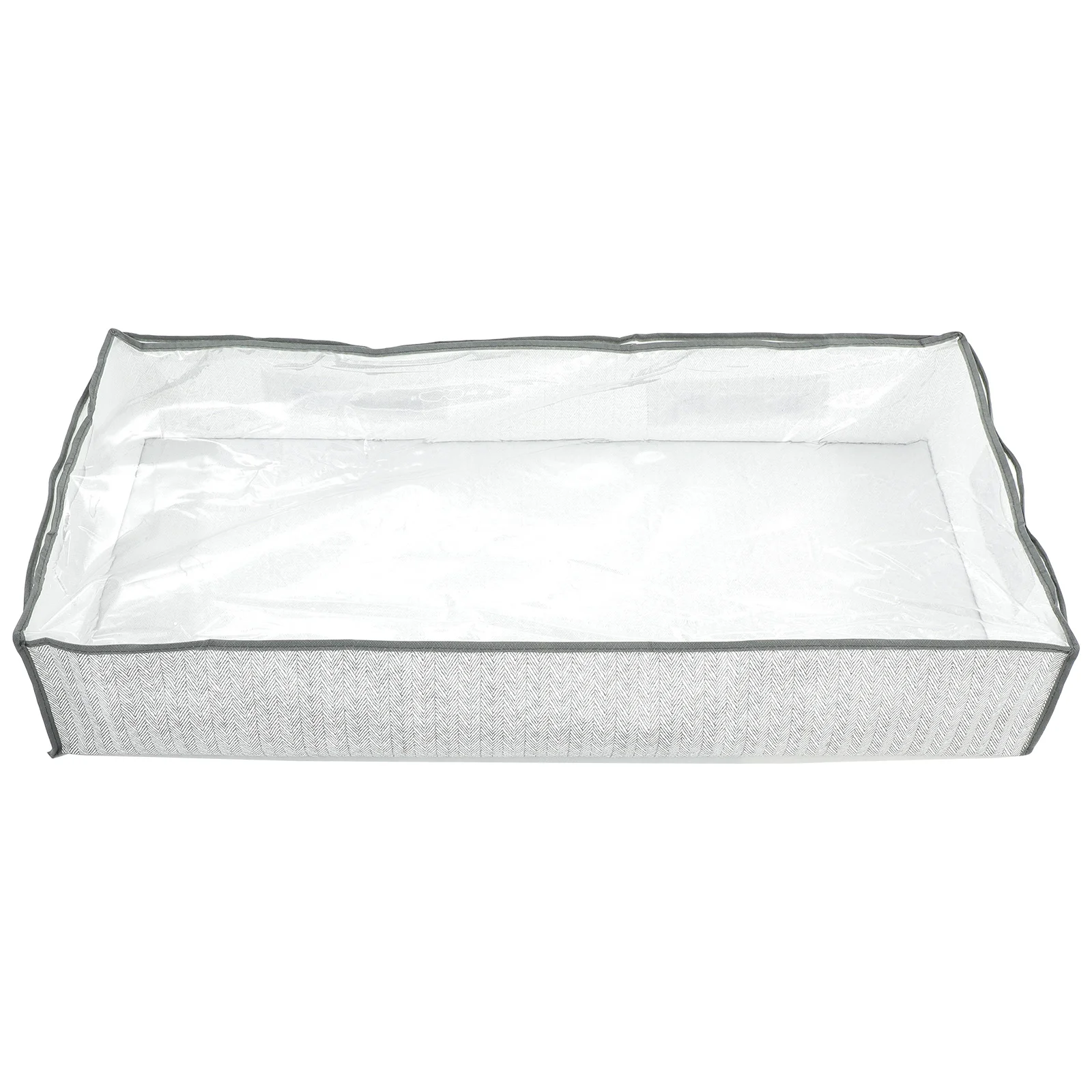 

Large Clothes Storage Bin Clear Lid Foldable Closet Organizer Zippered Clothes Storage Container Bedroom Home Organizer Case