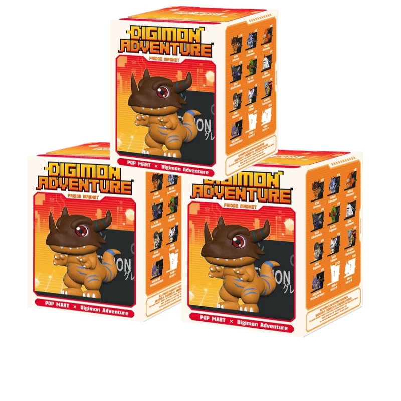 Genuine POP MART Digimon Adventure Fridge Magnet Series Blind Box