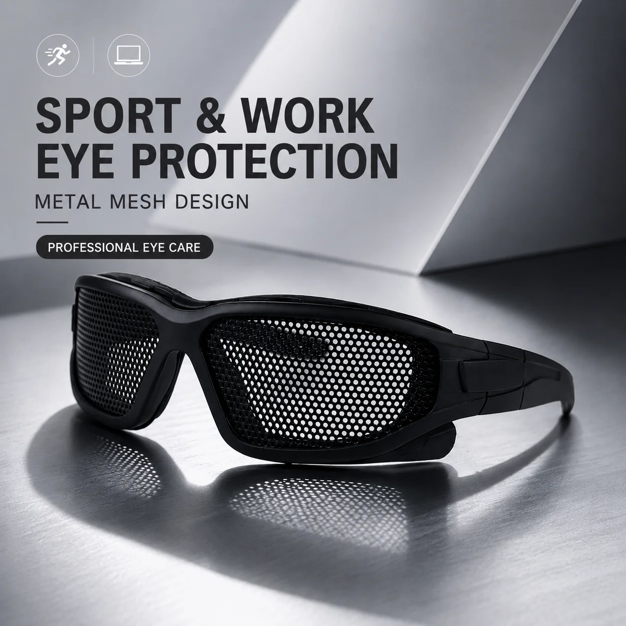 Multifunctional Metal Mesh Safety Glasses Impact Resistant Eye Protection Goggles for Work Construction Cycling Paintball Gaming