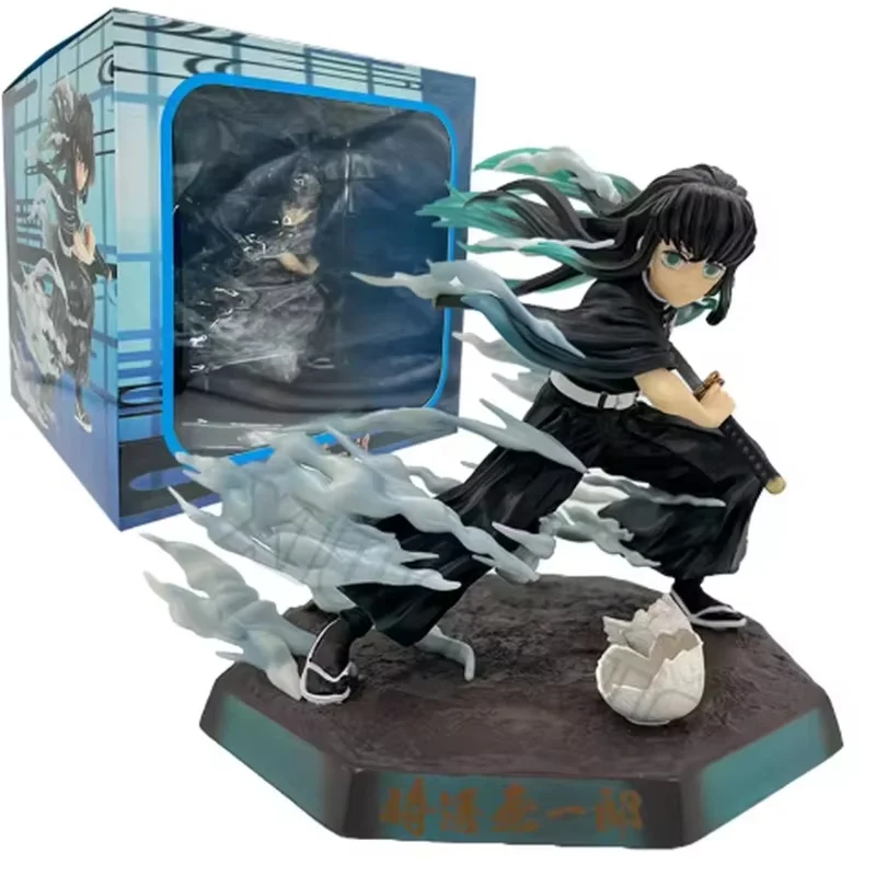 Estátua GK Demon Slayer Série Nove Hashira – Muichiro Tokito Pilar da Névoa, Figura de Anime Colecionável, Modelo em PVC, Boneco de Ação, Brinquedo de Presente
