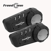 FreedconnMotorcycle Intercom Wireless Bluetooth Helmet Headset Motorbike 6 Riders 1000M Moto Group Waterproof Interphone