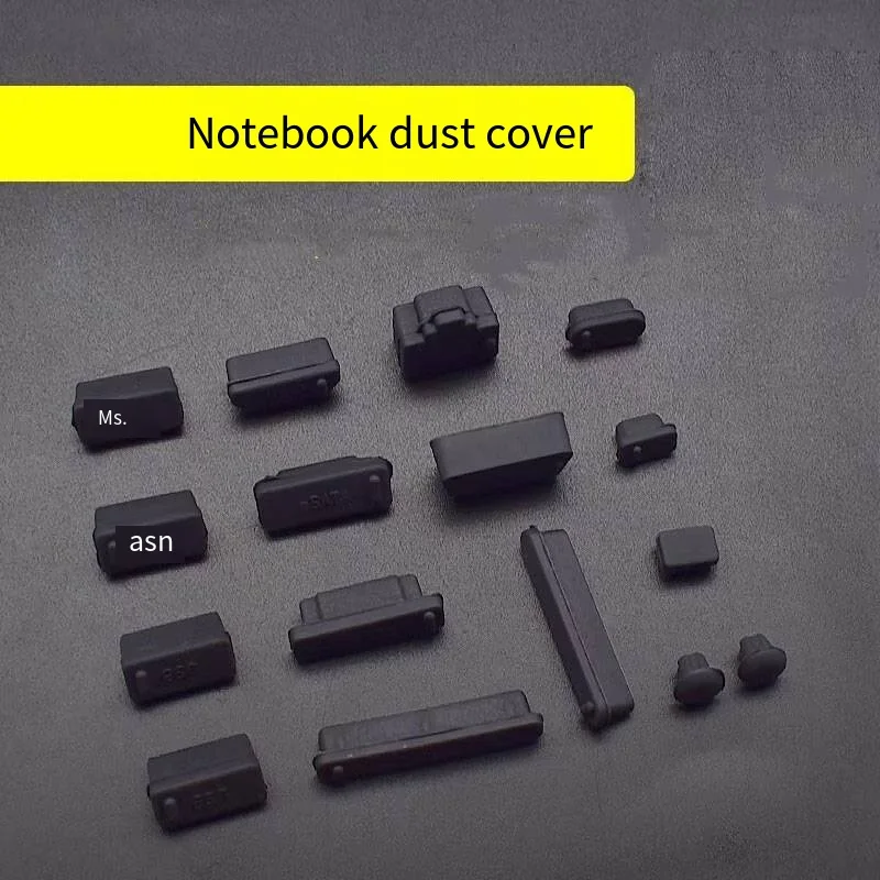Laptop Dust Cover Set with 16 Ports including USB HDMI Ethernet Cable Headphones SD Card Slot Protector for Electronics