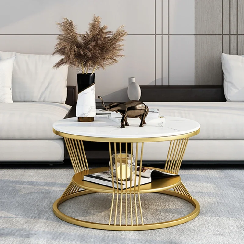 Round Modern Coffee Table Simple Gold Luxury Apartment Coffee Table Household Unique Mesa De Centro Sala Living Room Furniture