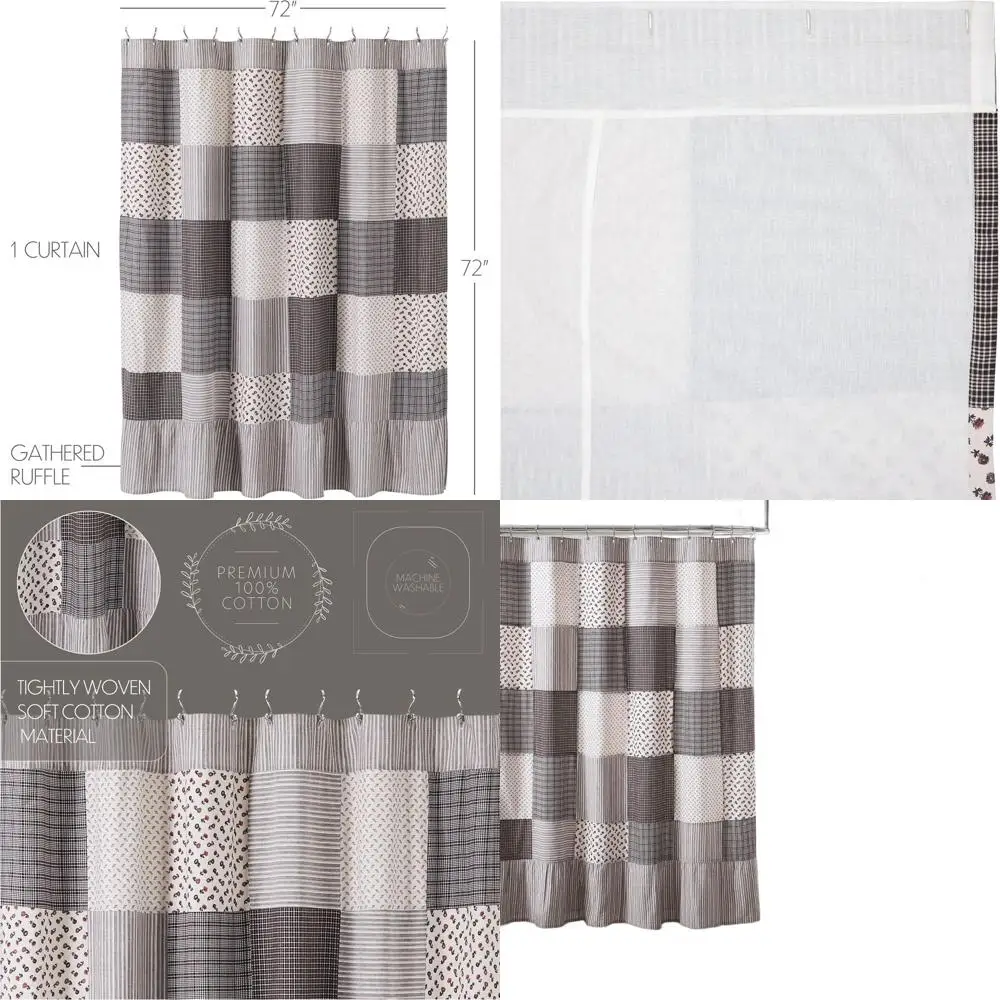 

Florette Quilted Shower Curtain, 72x72