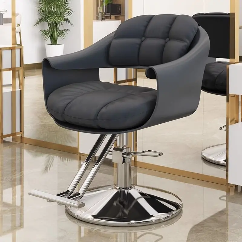* # High-End Simple  Hair Salon Soft Cushion Chair Adjustable Chair *