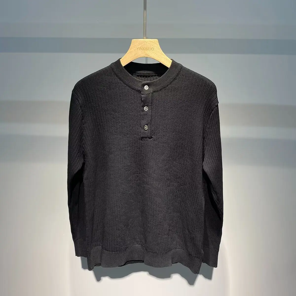 Herbst männer Lange Sve T-shirt Basis Schicht irt Hong Kong Sle Drucken Lose Trendy Top Polyester Faser Casual Wear