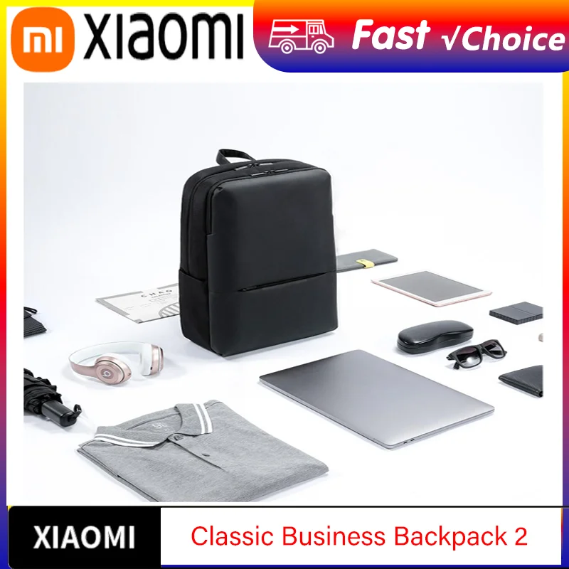 Xiaomi Classic Business Backpack 2 Fashion Laptop Bag for Men and Women Travel Large Capacity Backpack