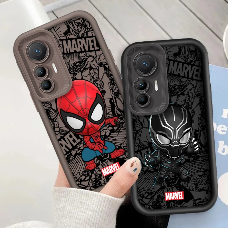 Cartoon Marvel Groot Spider Man Eye Ladder For Xiaomi MI 14 12T 11 Lite Poco M3 X5 X4 F5 F4 F3 F2 GT Pro 5G Soft Phone Case