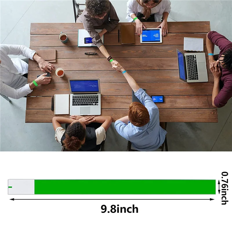 1000 PCS Paper Wristbands Waterproof Neon Wristbands Wristbands for Events Suitable for Parties, Wristbands(10 Colors)