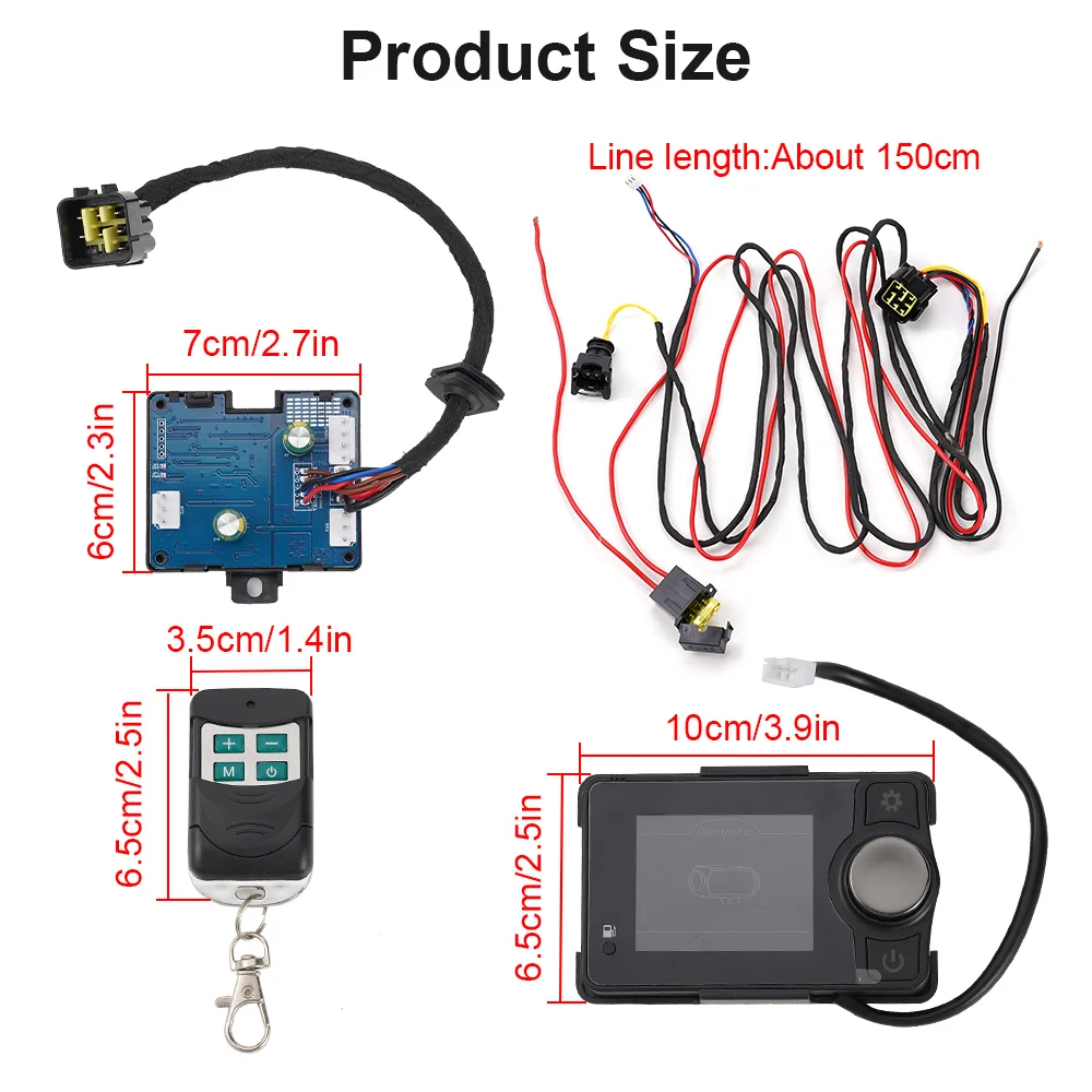 Air Diesel Parking Heater Accessory Set 12V&24V 5KW  Bluetooth Motherboard/ Switch / Remote Control / Wiring Harness
